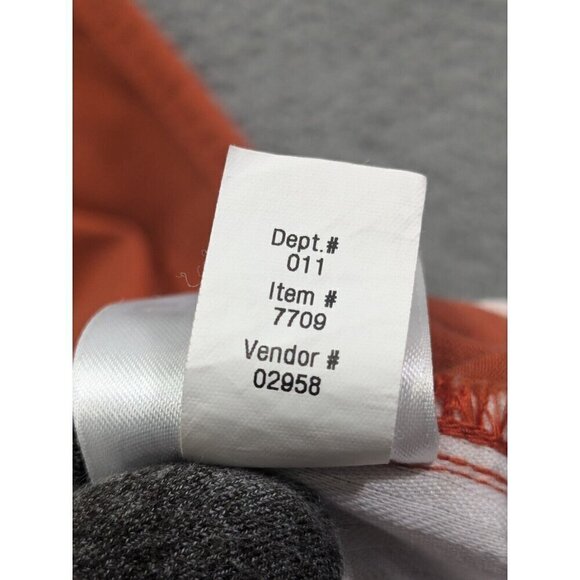 Eddie Bauer Pants 10 Petite Legend Wash Boyfriend Slim Stretch Orange - Picture 8 of 16